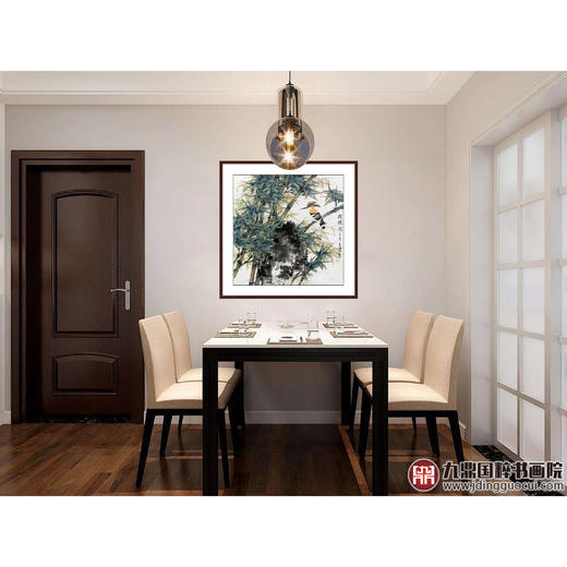 杨秀泽《祝胜图》68*68cm 花鸟斗方作品 餐厅/卧室挂画 商品图2