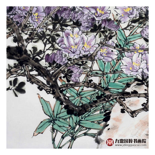 杨秀泽《早春》68*68cm 花鸟斗方作品 餐厅/卧室挂画 商品图5