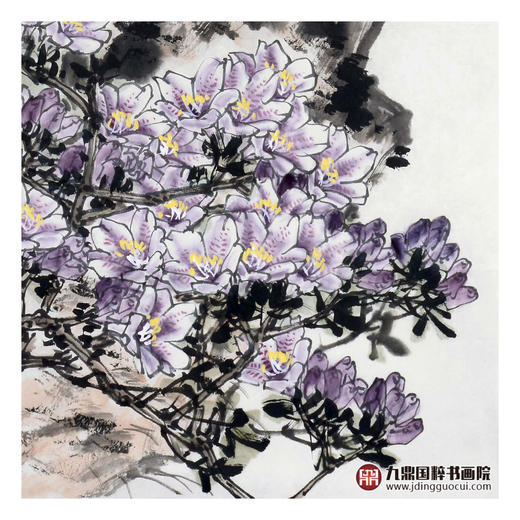 杨秀泽《早春》68*68cm 花鸟斗方作品 餐厅/卧室挂画 商品图6