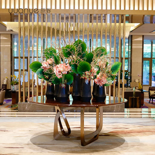 高档酒店大堂桌上仿真花假花绢花大型组合别墅奢华装饰花定做定制 商品图2