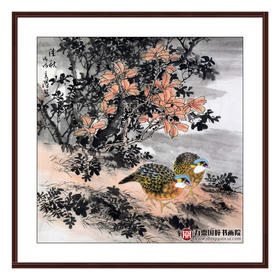 杨秀泽《佳秋》68*68cm 花鸟斗方作品 餐厅/卧室挂画