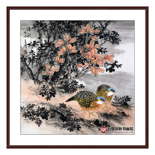 杨秀泽《佳秋》68*68cm 花鸟斗方作品 餐厅/卧室挂画 商品图0