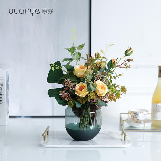 高档轻奢现代仿真花假花绢花酒店客厅玄关餐桌茶几摆设装饰花摆件 商品图2