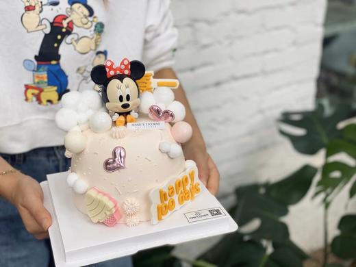 米老鼠米奇米妮宝宝生日手工翻糖球形生日奶油蛋糕 商品图0
