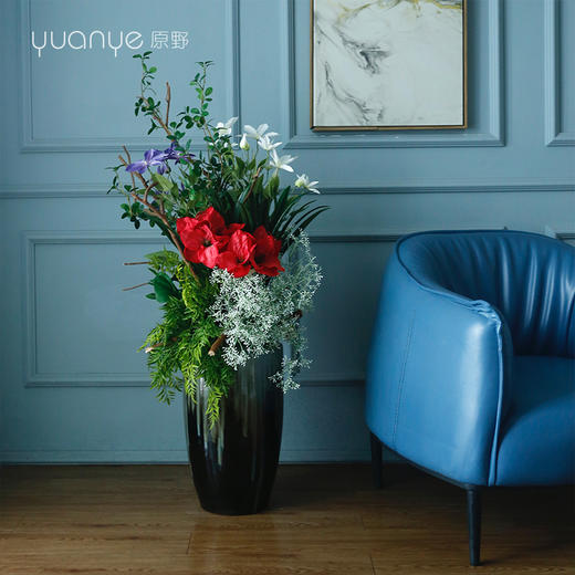 仿真花假花酒店迎宾大堂大厅摆件装饰花落地大型室内高档别墅摆设 商品图1