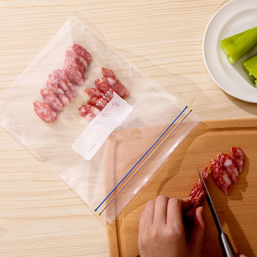 FaSoLa双层拉链式PE密实袋 双拉链密封 加厚水果食品冰箱保鲜袋 商品图1