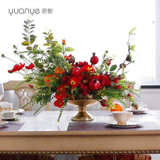 欧式美式轻奢高端仿真花假花酒店别墅客厅卧室边几摆设装饰花摆件 商品图3