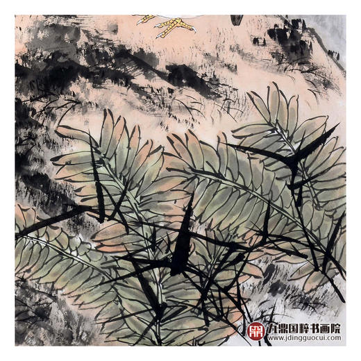 杨秀泽《空谷悠憩》68*68cm 花鸟斗方作品 餐厅/卧室挂画 商品图6