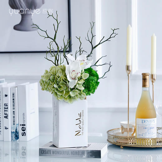 高档轻奢现代仿真花假花绢花酒店客厅卧室餐桌边几摆设装饰花摆件 商品图1