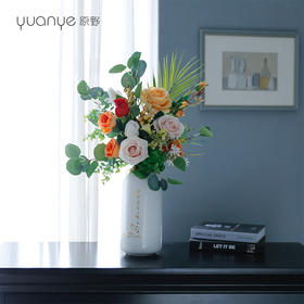 高档轻奢现代仿真花假花绢花酒店客厅玄关卧室餐桌茶几摆设件装饰