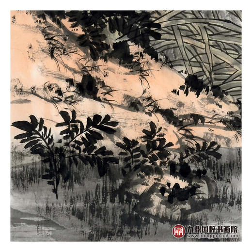 杨秀泽《渚边小景》68*68cm 花鸟斗方作品 餐厅/卧室挂画 商品图5