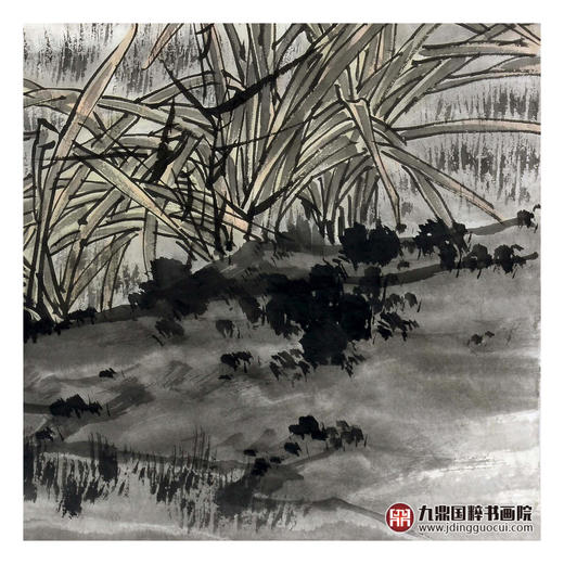 杨秀泽《渚边》68*68cm 花鸟斗方作品 餐厅/卧室挂画 商品图6