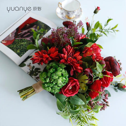 北欧轻奢仿真花高档手捧花束客厅酒店餐桌前台摆设件装饰花样板间 商品图2