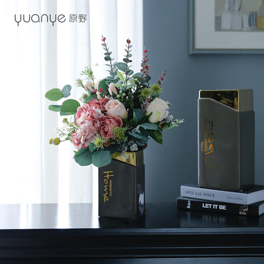 高档轻奢现代仿真花假花绢花玄关酒店客厅玄关卧室茶几摆设件装饰 商品图2