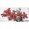 杨秀泽《映山红》68*138cm 花鸟横幅作品 书房/卧室挂画 商品缩略图1