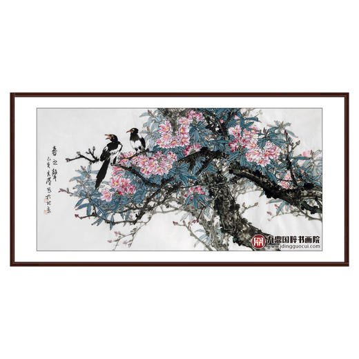 杨秀泽《春之声》68*138cm 花鸟横幅作品 书房/卧室挂画 商品图0