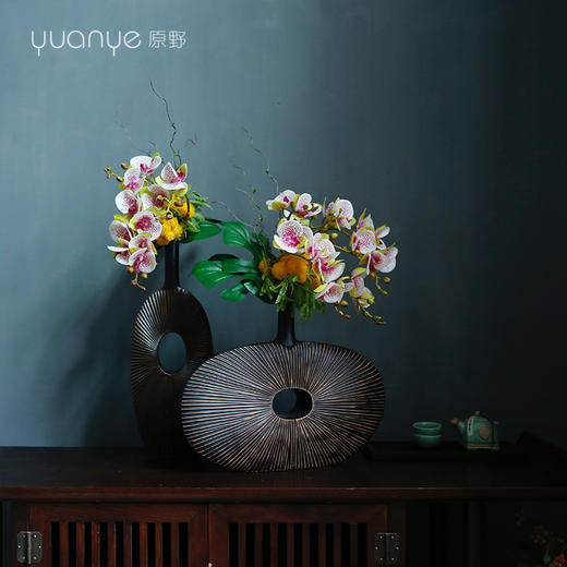 新中式高档仿真花假花个性艺术造型样板房酒店前台客厅茶几装饰花 商品图2