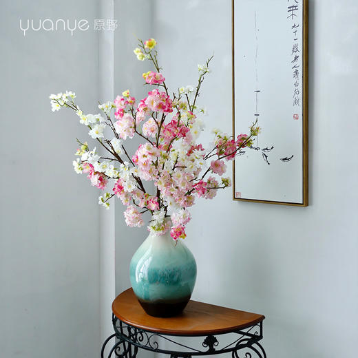 新中式樱花仿真花假花单枝装饰花样板房间酒店前台客厅玄关摆设件 商品图0