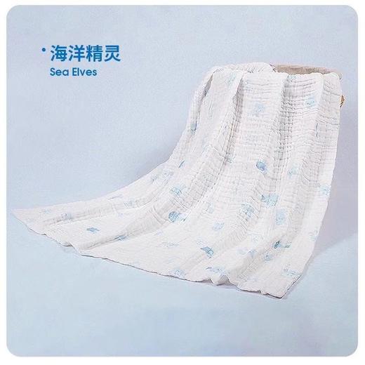 okbaby 婴儿浴巾全棉纱布被子新生儿吸水纱布浴巾宝宝夏季盖毯薄 商品图5