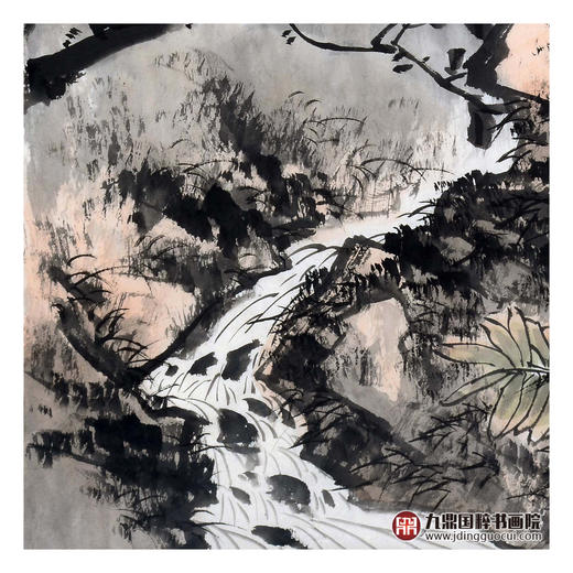 杨秀泽《空谷悠憩》68*68cm 花鸟斗方作品 餐厅/卧室挂画 商品图5