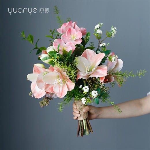 北欧轻奢仿真花高档手捧花束客厅酒店餐桌前台摆设件装饰花样板间 商品图3