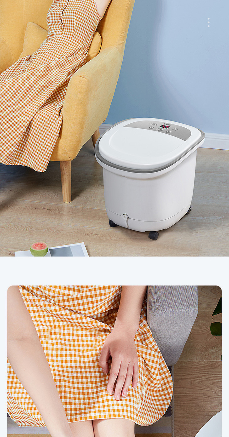 蓓慈小白probz523b全自动足浴器泡脚桶洗脚盆全自动加热恒温按摩家用