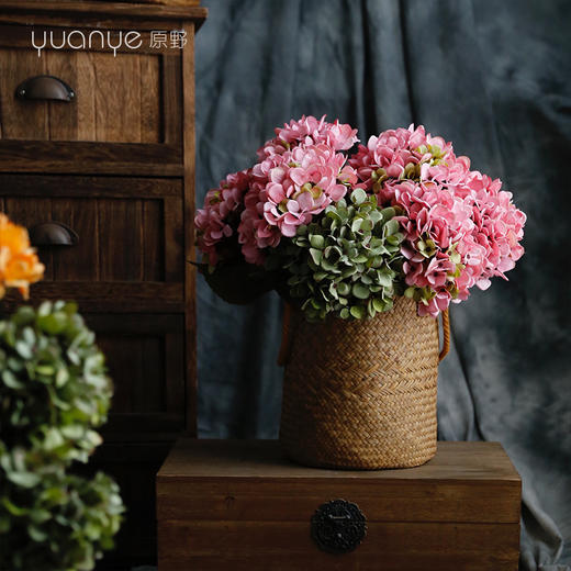 复古油画感梵高绣球花仿真花假花装饰花客厅餐桌婚礼手捧花摆设件 商品图2