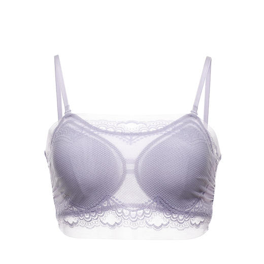 雅黛丽文胸女无钢圈抹胸式防走光带插垫舒适轻薄内衣女胸罩DYW0607 商品图1