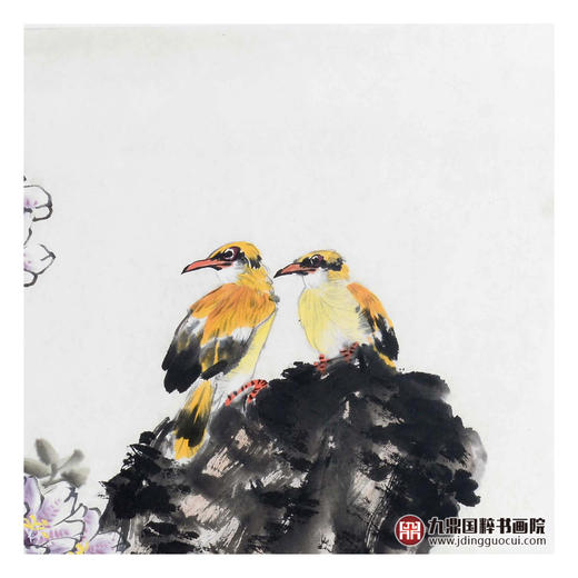 杨秀泽《早春》68*68cm 花鸟斗方作品 餐厅/卧室挂画 商品图4