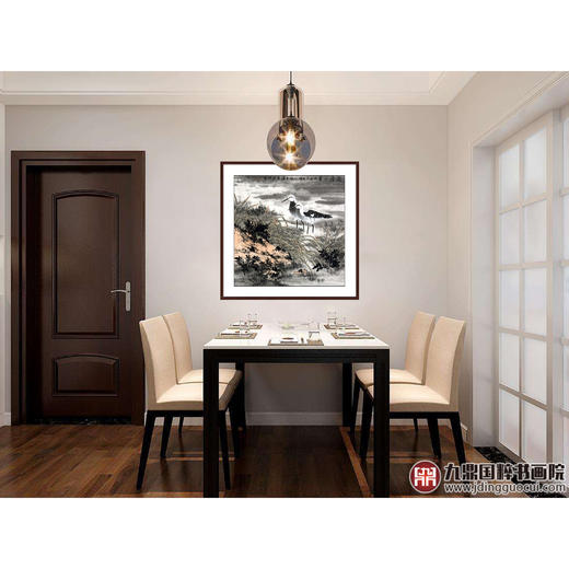 杨秀泽《渚边小景》68*68cm 花鸟斗方作品 餐厅/卧室挂画 商品图2