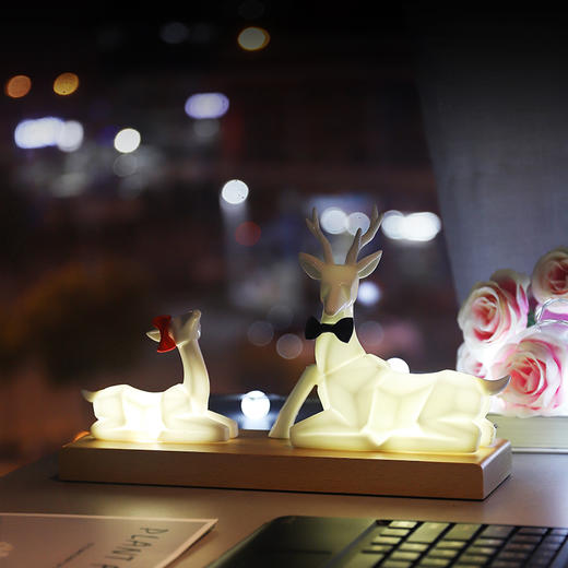 一路有你 夜灯版 鹿 睡眠喂奶灯 圣诞礼物 创意 摆件 商品图1