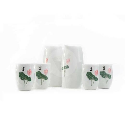 醴陵釉下五彩陶瓷荷花酒具套装 商品图2