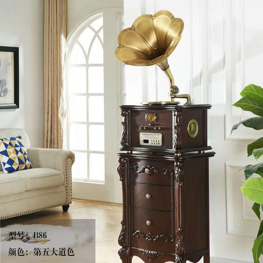 天籁轩留声机 B86 蓝牙音响 黑胶片 CD 广播 重低音 高标音质 音响 商品图1