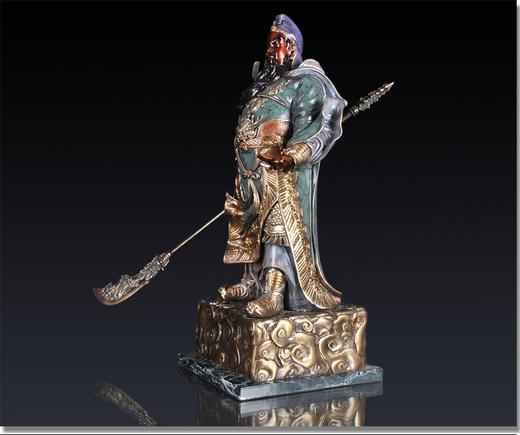 纯铜热着色 关二爷 开业礼 公司级摆件 时尚 大气 精美 摆件 商品图2