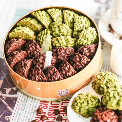 【4月7日开始陆续发货】【抹茶巧克力曲奇】230g | 法芙娜巧克力 x 清新宇治抹茶 |纯手工制作 经典酥香  一口两种享受 | 下午茶精选/办公零食/追剧解馋-默认不配手提袋 商品图1