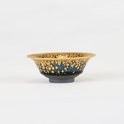 龙德堂陶艺 范泽锋烧 星月 金油滴(撇口)盏(库存请咨询客服) 商品图0