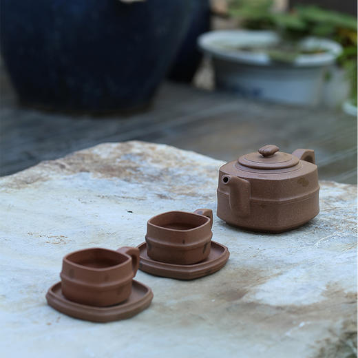 龙德堂陶艺 汤宣武制 《禅竹》 青段 450cc(库存请咨询客服) 商品图1