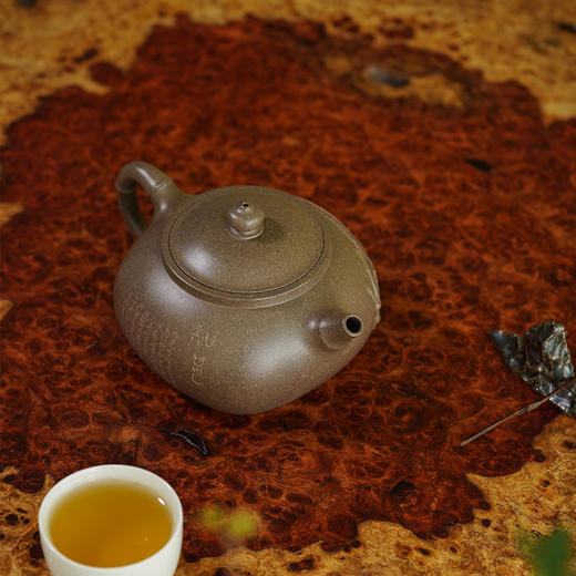 龙德堂陶艺 徐飞制 《逸竹》原矿青段 230cc (库存请咨询客服) 商品图2