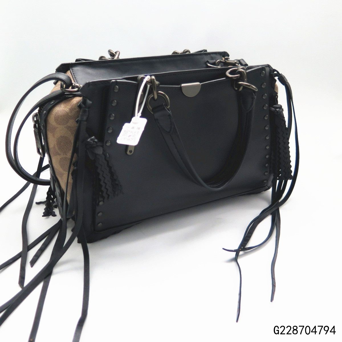 【二手9新】蔻驰dreamer系列海报款铬鞣老花拼接流苏