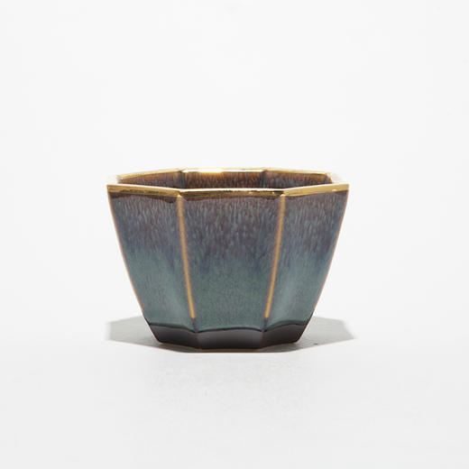 龙德堂陶艺 范泽锋烧 星月 天目盏《八面玲珑金边》库存咨询客服 商品图3