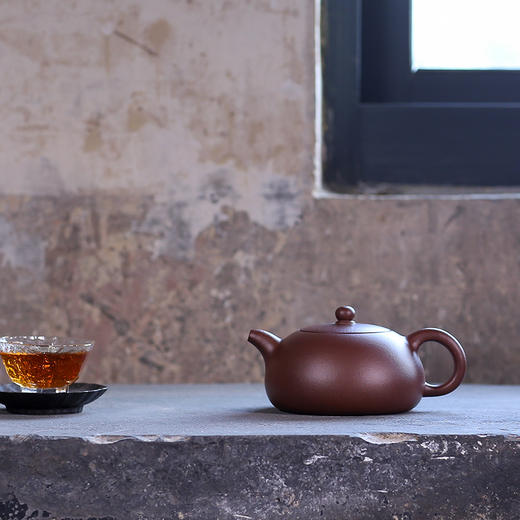 龙德堂陶艺 汤宣武制 《半月》 紫泥 350cc(库存请咨询客服) 商品图0