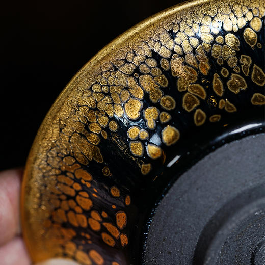 龙德堂陶艺 范泽锋烧 星月 金油滴(撇口)盏(库存请咨询客服) 商品图2