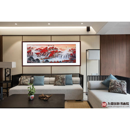 侯志明《鸿运当头》68*178cm 山水横幅作品 办公室/客厅挂画 商品图2