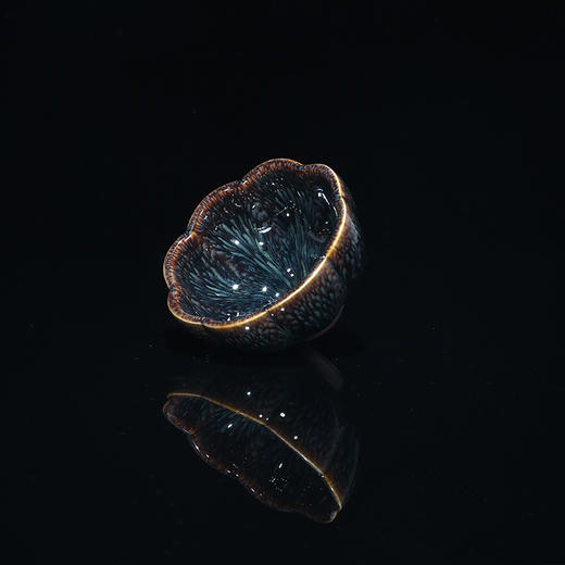 龙德堂陶艺 范泽锋烧 星月 天目盏《盈珠》(库存请咨询客服) 商品图1