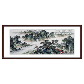 高云鹏《山水作品》68*178cm 山水横幅作品 办公室/客厅挂画