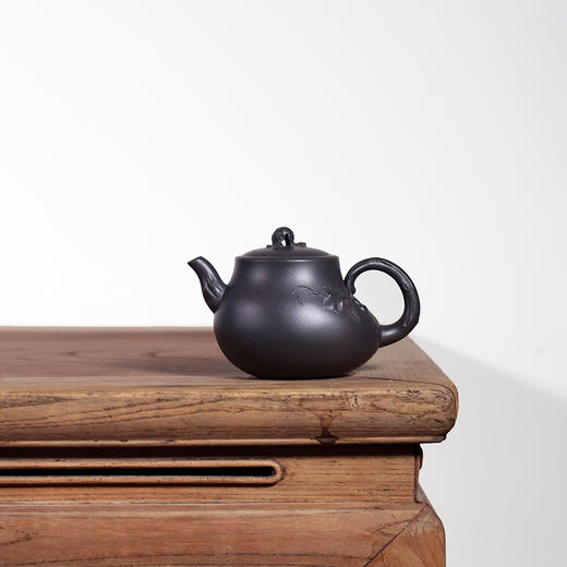 龙德堂陶艺 汤宣武制 《一叶知秋》 青段还原烧 300cc 库存请咨询 商品图0