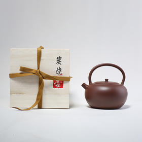 龙德堂陶艺 《五行炭烧壶》 黄龙山原矿紫泥 1000cc 送保温隔热圈