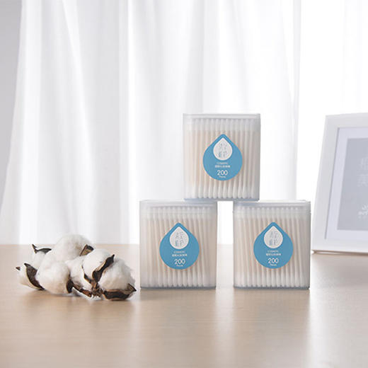 200支*1盒装白色双头纸轴棉签棉花棒 商品图0