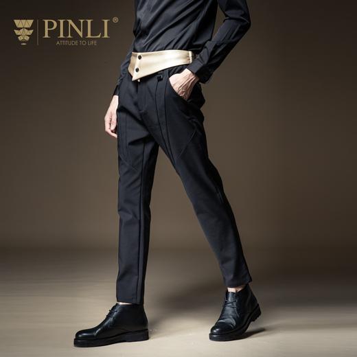 PINLI品立男士弹性纽扣时尚腰封通用腰带B203118070 商品图0