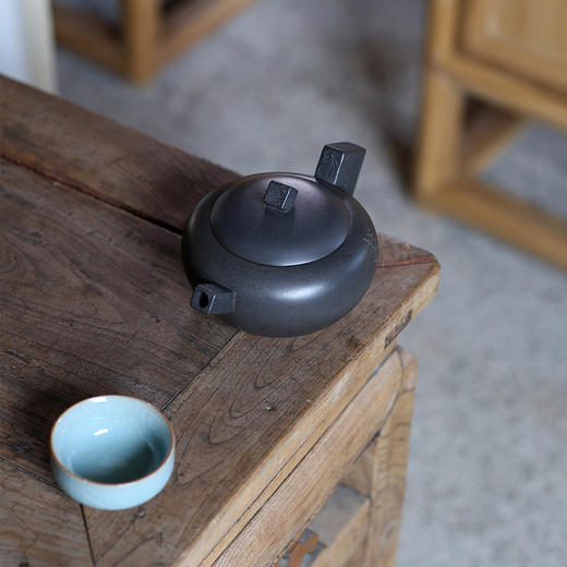 龙德堂陶艺 陈宗宝制 《金月尺》 青段 450cc 还原烧(库存请咨询) 商品图1